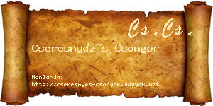 Cseresnyés Csongor névjegykártya