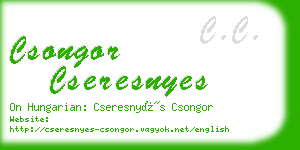 csongor cseresnyes business card